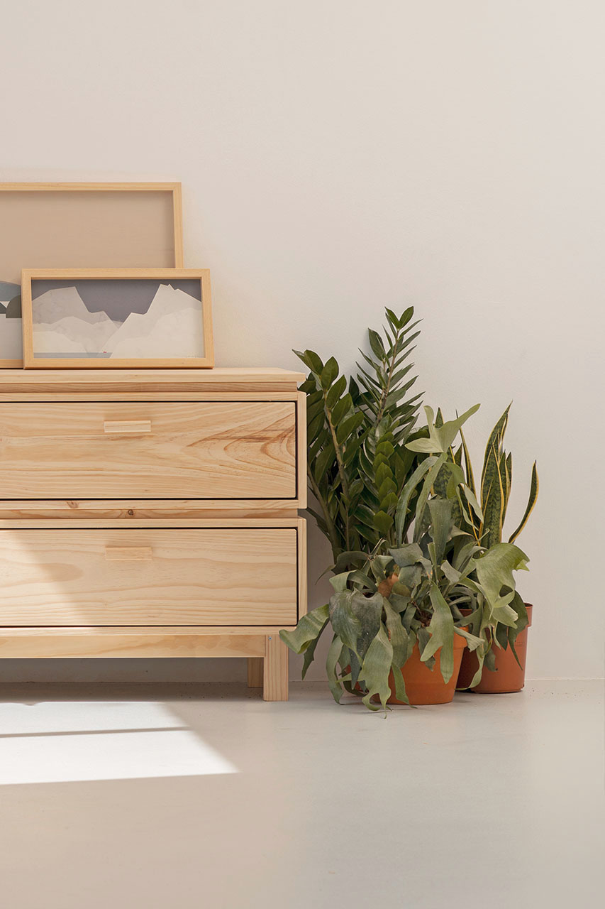 Imagen de ambiente 1 para:C&oacute;moda doble de madera natural